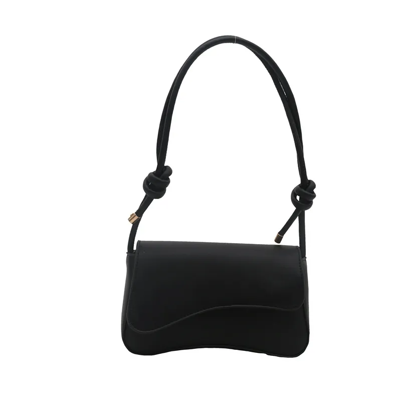 2025 designer bags simple and versatile bag solid color black for ladies is daily versatility