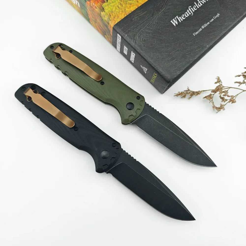 2 Styles BM 4300 Folding Knife D2 Steel Blade G10 Handle Camping Tactical Military Tool Outdoor Hiking EDC Pocket Hunting KnivesXJ250510