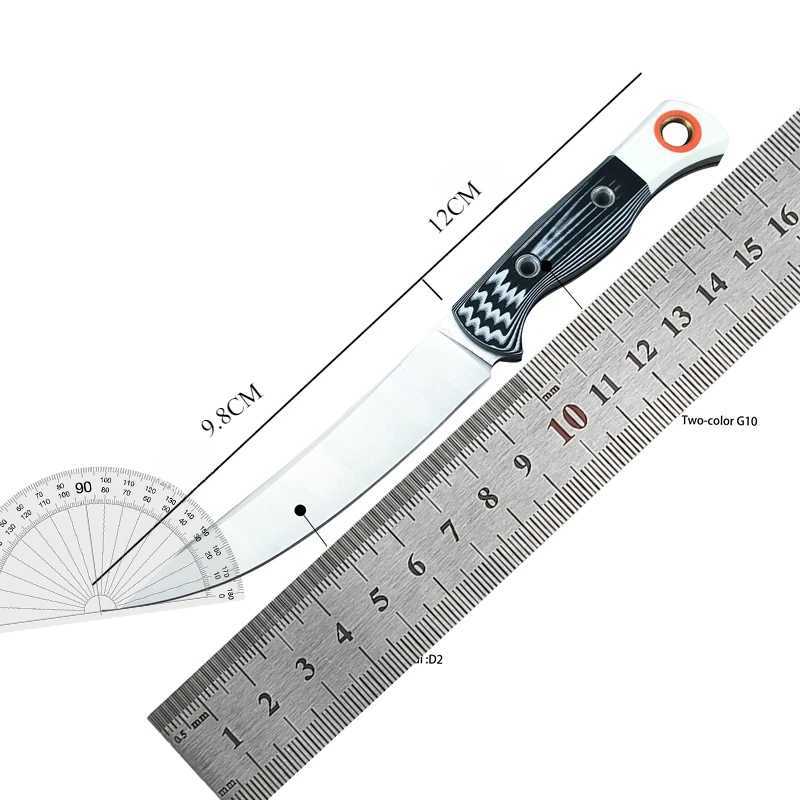 Two-Color G10 BM 15500 Hunt Meatcrafter Fixed Blade Knife D2 Satin Blades Outdoors Camping Hunting Military Straight KnivesXJ250510