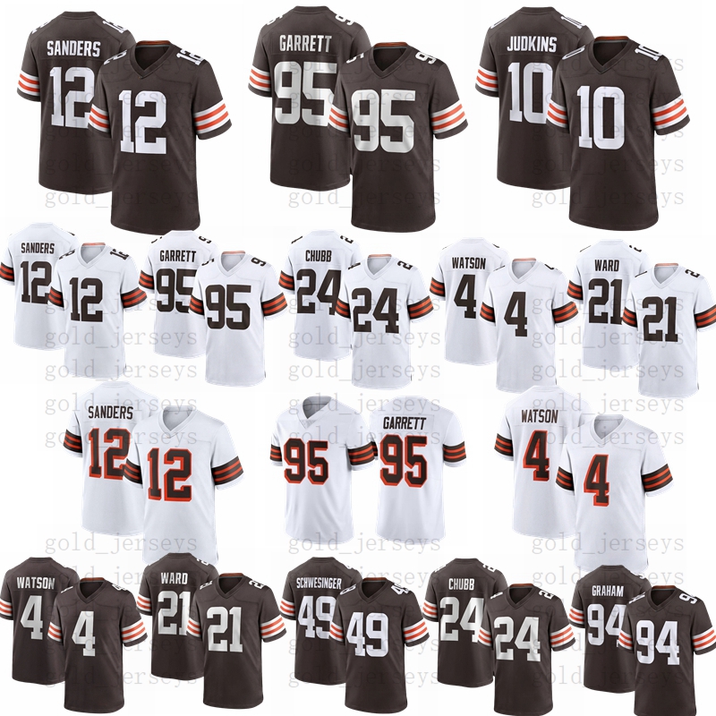 Shedeur Sanders Mason Graham Quinshon Judkins Football Jersey Schwesinger Myles Garrett Njoku Owusu-Koramoah 3 Jerry Jeudy Ford Ricci Bush Kosar Joe Thomas