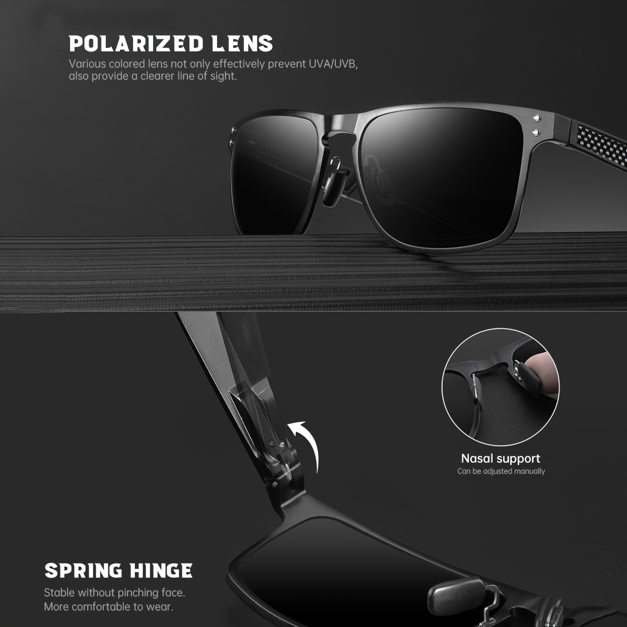High-Quality Men's Protective Polarized Eyewear