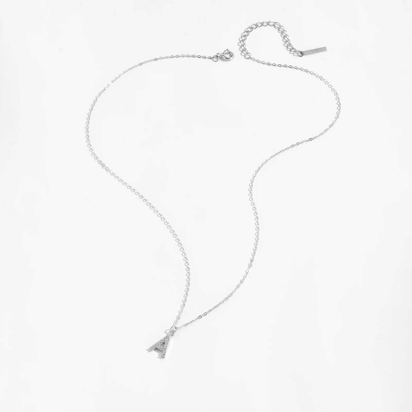 VEWANT Women 925 Sterling Silver Alphabet Initial Monogram Letter Pendant On Necklace 2024 Luxury Fine Fashion Party JewelryXJ250510