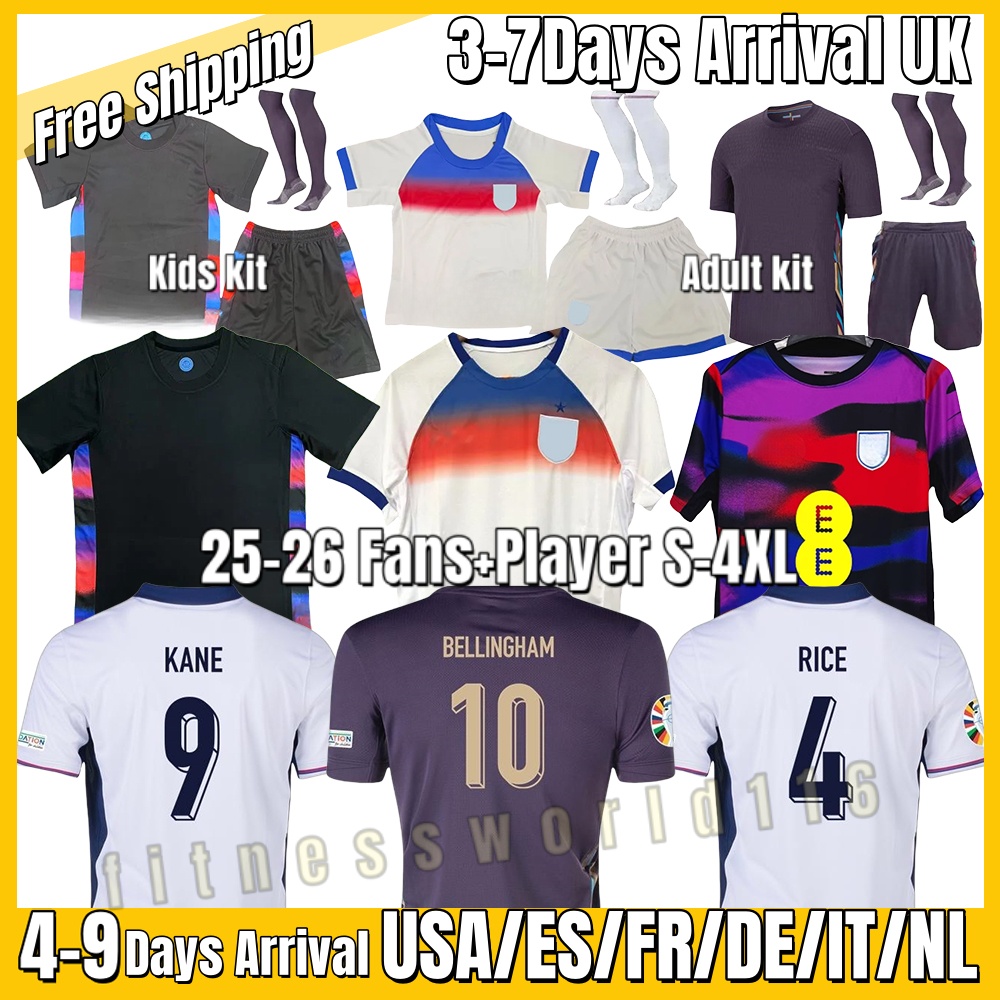 S-4XL football jersey 24 25 26 England KANE GREALISH RASHFORD MOUNT Women Euro cup Soccer Jerseys BELGHAM SAKA TRIPPIER National Team Football M full Kits 90 96 98 Retro