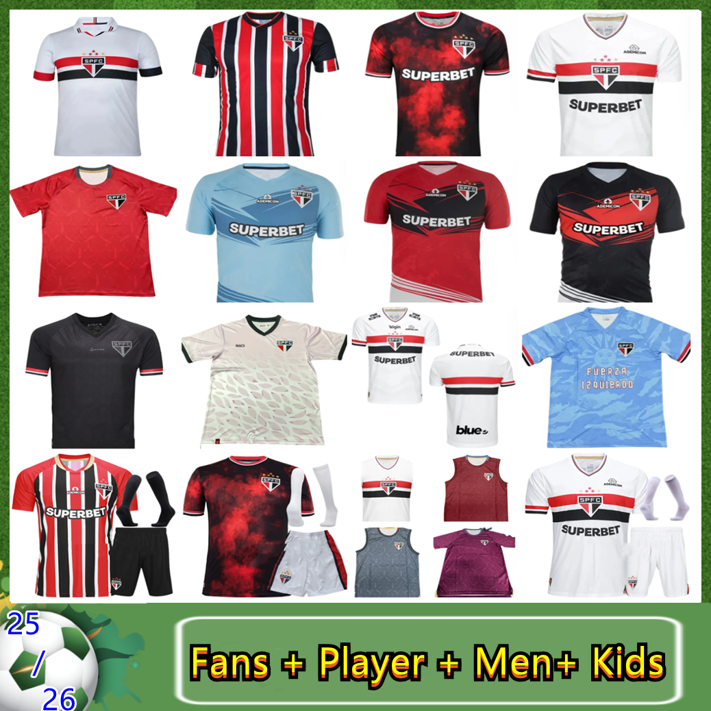 4XL 24 25 26 Sao Paulo Soccer Jerseys FERREIRA LUCIANO CALLERI 2024 2025 2026 LUCIANO LUCAS OSCAR Football Shirts Player Version goalkeeper JAMES Women Kids Kits
