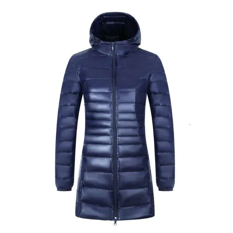 12 Color Women Long Warm Light Down Jacket Ladies Fashion Hooded With Portable Storage Bag Puffer Coats Women's Overcoats Designer