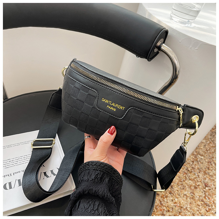 Ins Hong Kong - style small bags for women, popular new styles trendy and fashionable fanny packs internet - celebrity Korean - style wide - strap cro