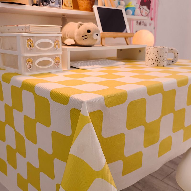 B416 Nordic style tablecloth net red plaid tablecloth student dormitory desk cloth atmosphere tablecloth coffee table decoration cloth ins