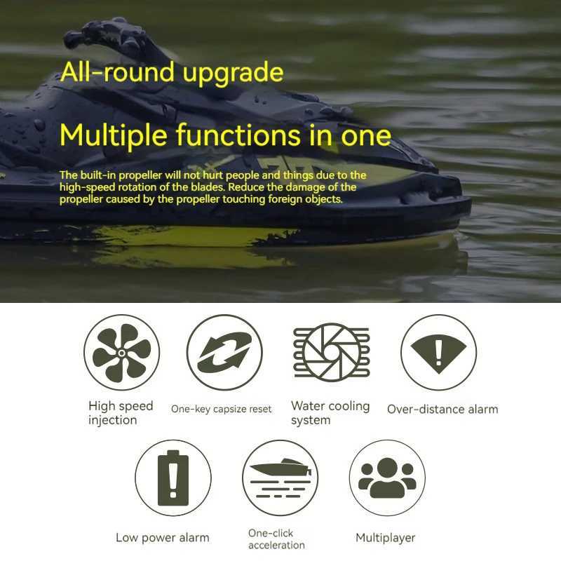 New Udi923 Brushless Remote Control Fast Boat One Click Capsizing Self Rescue Childrens Electric Remote Control Boat Motorboat X250509