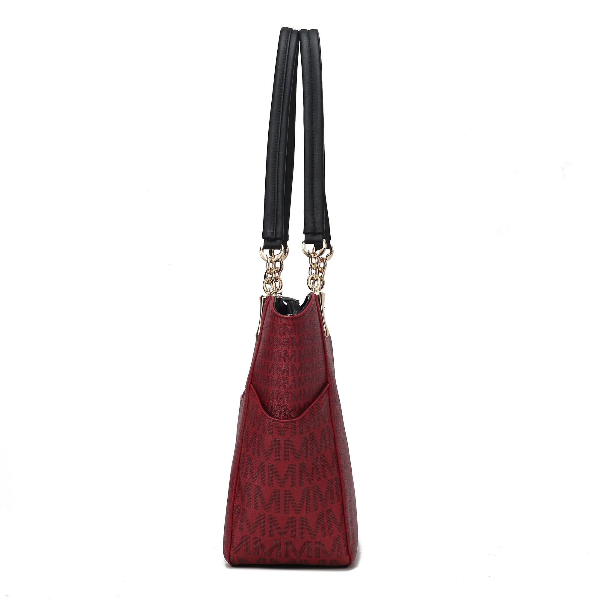 Designer Bag Collection Jules M Logo Printed Vegan Leather Women Tote Bag Elegant Design for Work Large Tote Bag for Women with Zipper