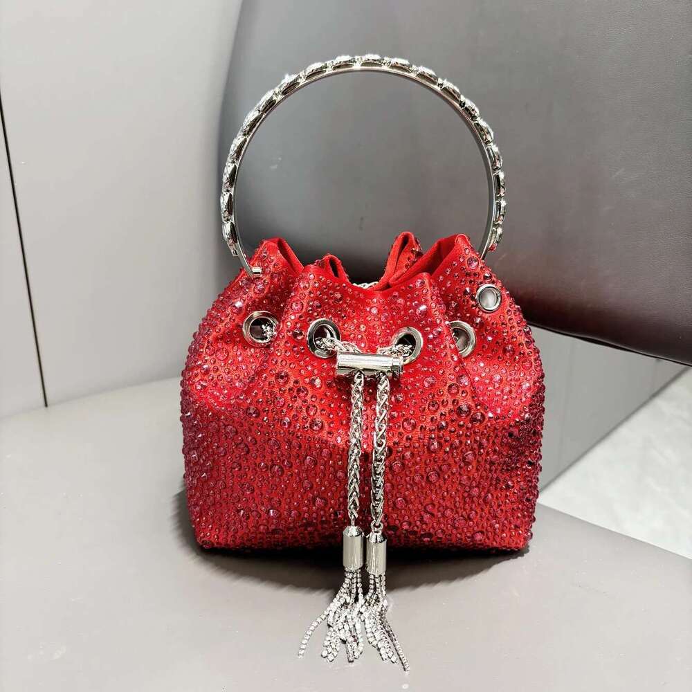 Dinner Bag Handle Rhinestones Evening Clutch Bag Purses And Handbag Shoulder Shiny Crystal Clutch Purse Bucket Bag KQ