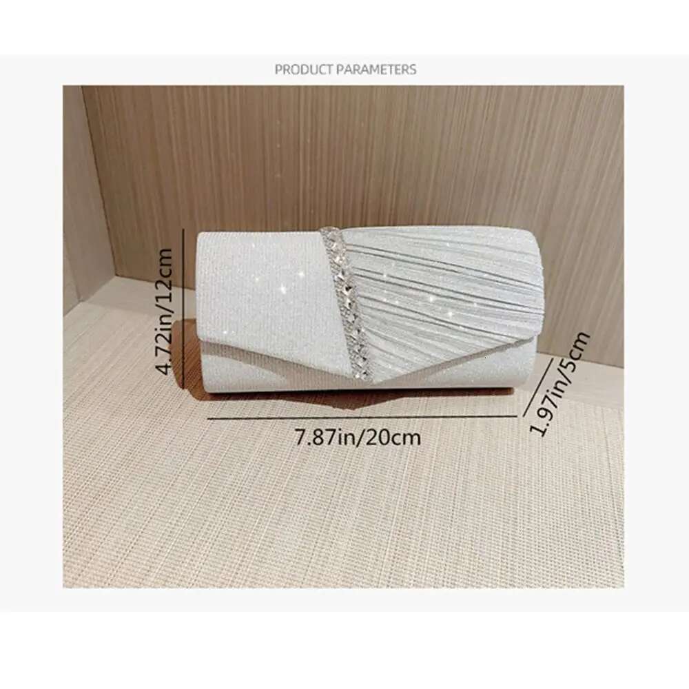 Dinner Bag Fashion Ladies Sequins Clutches Evening Bags Glitter Banquet Handbags Women Chain Shoulder Dinner Bag Wedding Party KQ