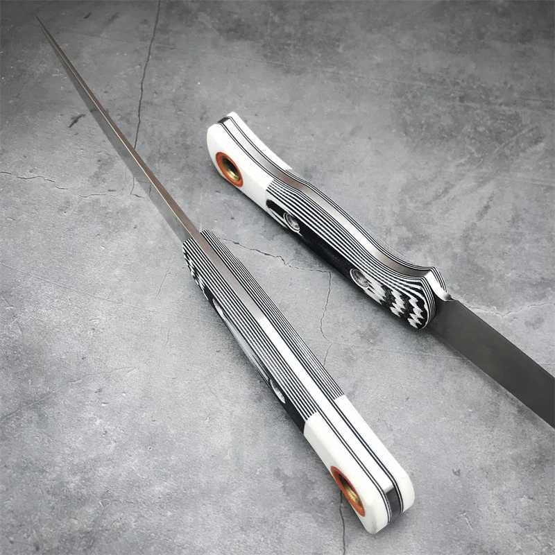 Two-Color G10 BM 15500 Hunt Meatcrafter Fixed Blade Knife D2 Satin Blades Outdoors Camping Hunting Military Straight KnivesXJ250510