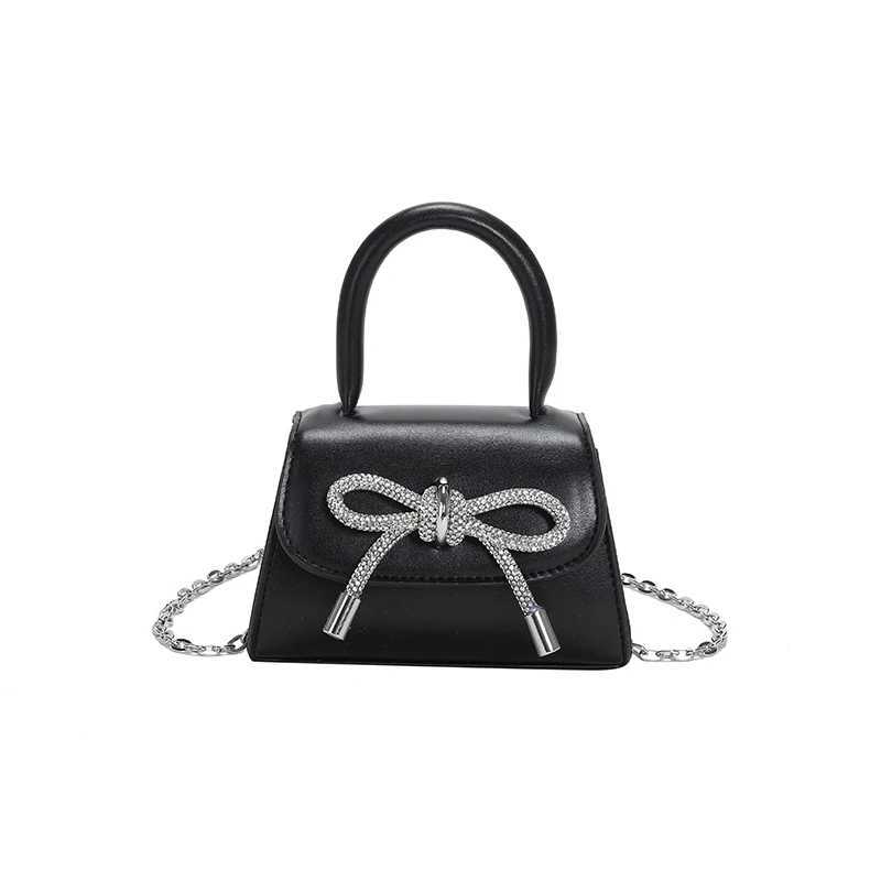 Bow Design Solid Color Mini Shoulder Bag PU Leather Flap Crossbody Bags for Women 2024 Fashion Female Chain Purse and Handbags Z250512