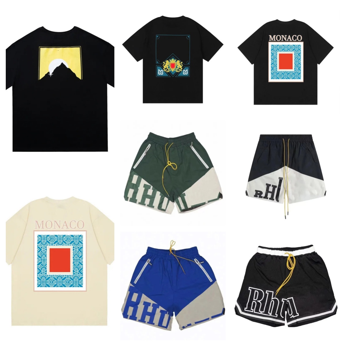 T-shirt designer men's T-shirt printed graffiti trend high street top men's and women's casual short sleeved T-shirt cotton T-shirt mens shorts