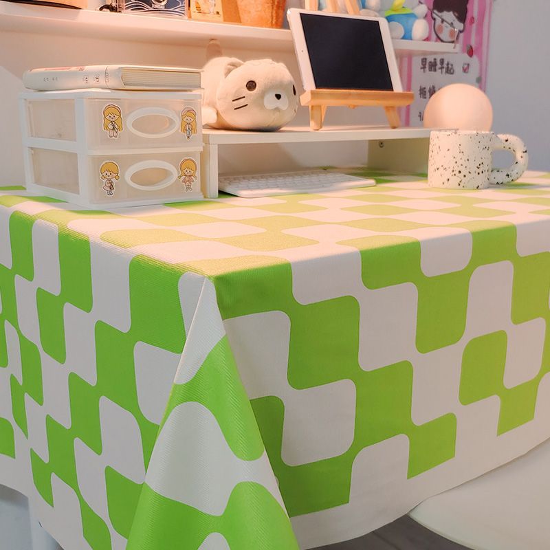 B416 Nordic style tablecloth net red plaid tablecloth student dormitory desk cloth atmosphere tablecloth coffee table decoration cloth ins