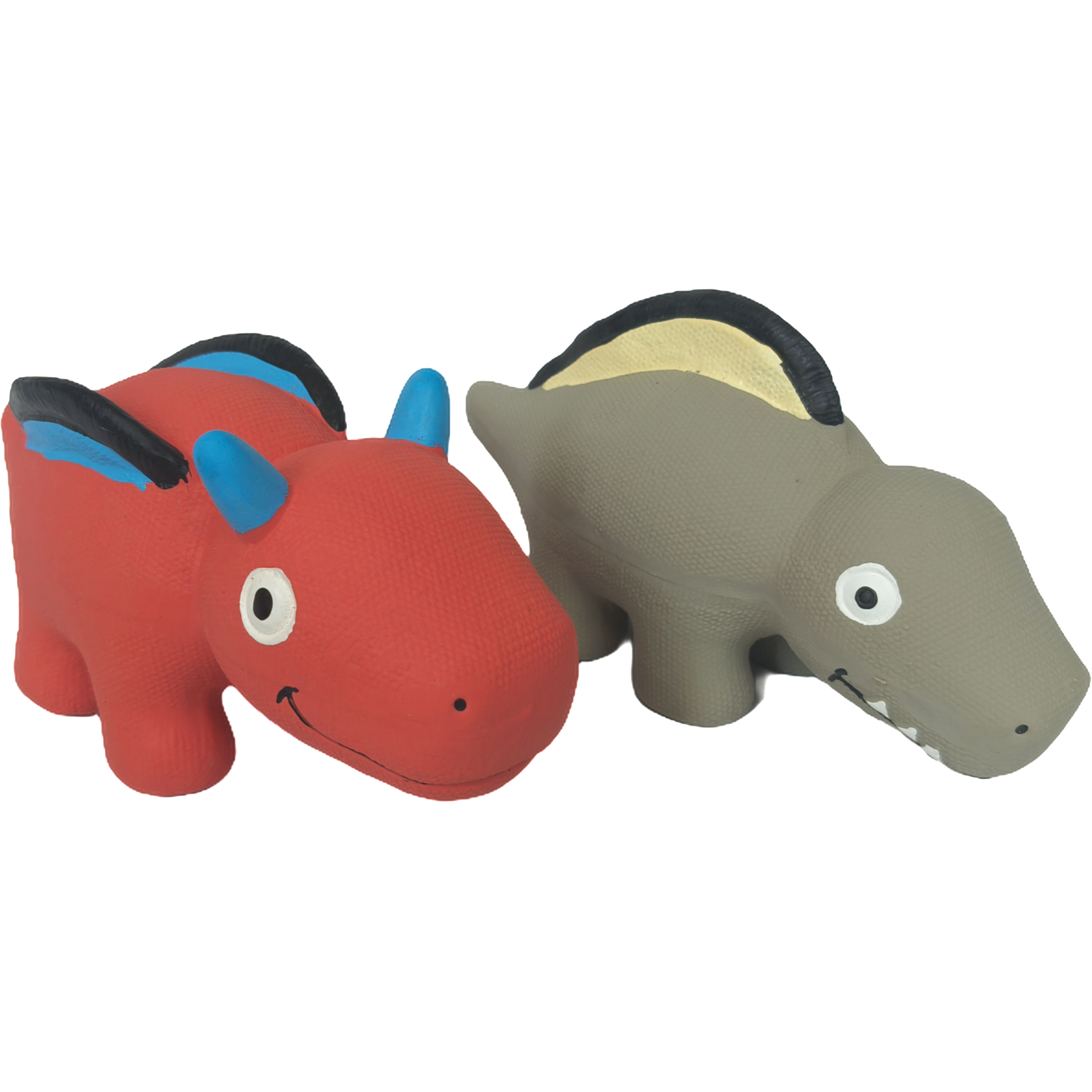 Latex Dinosaur Sound Puppy Toy for Canines Made of Soft Latex with Ear Protection Chew Pet Dog Toys 2pcs/Pack