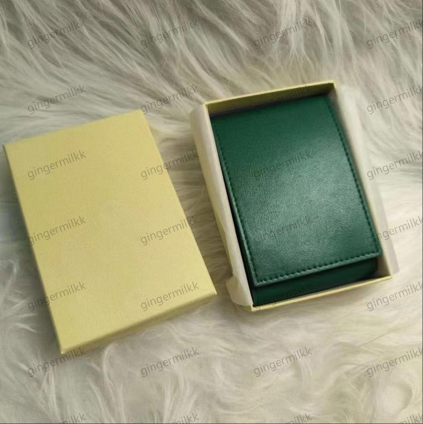 Designer Watch Boxes Genuine Cowhide Leather Green Watch Box Top Quality Packaging Storage With Logo Portable Cloth Bag