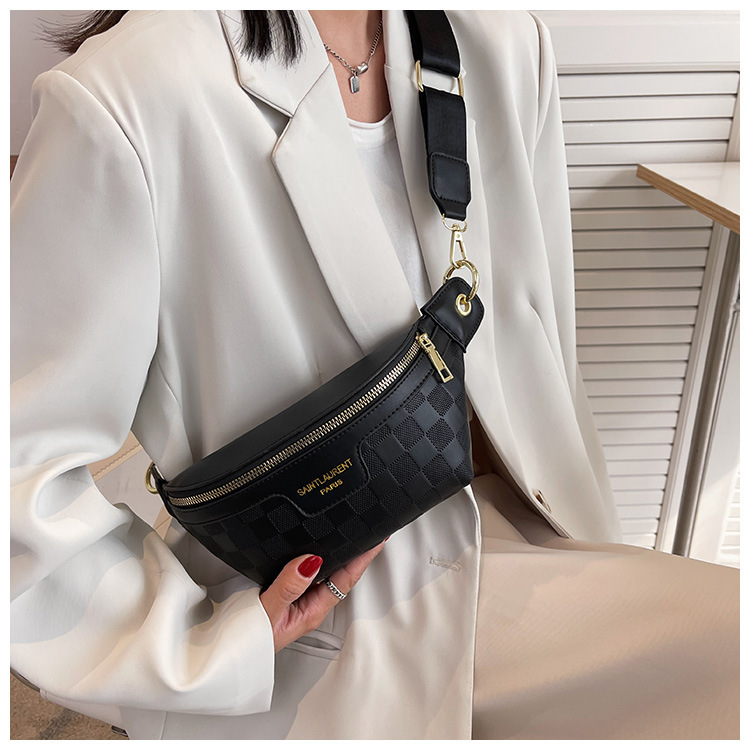 Ins Hong Kong - style small bags for women, popular new styles trendy and fashionable fanny packs internet - celebrity Korean - style wide - strap cro