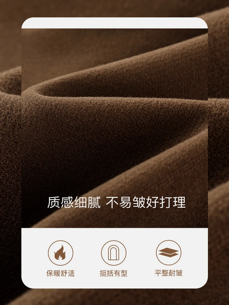 FSLE Simple Woolen Aline Short Autumn Winter Outer Wear High Waist Casual Pants Office Lady Loose Solid Wide Leg Shorts 250506Z