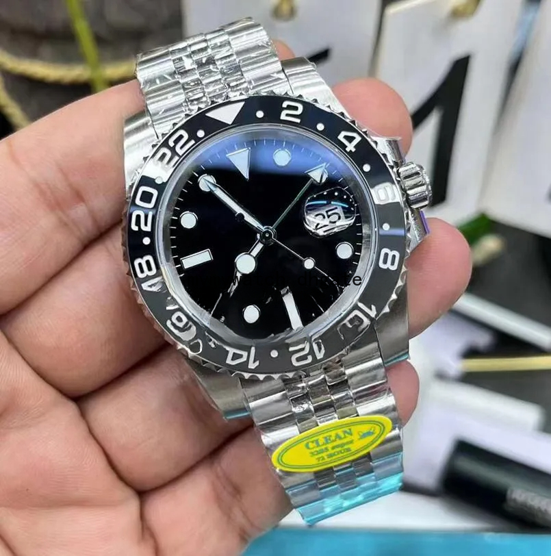 Men's Watches Men Black Gray Ceramic Bezel Watch Automatic Cal.3285 Dandong 904L Steel CleanF 40mm Eta 126710 Clean Factory Wristwatches