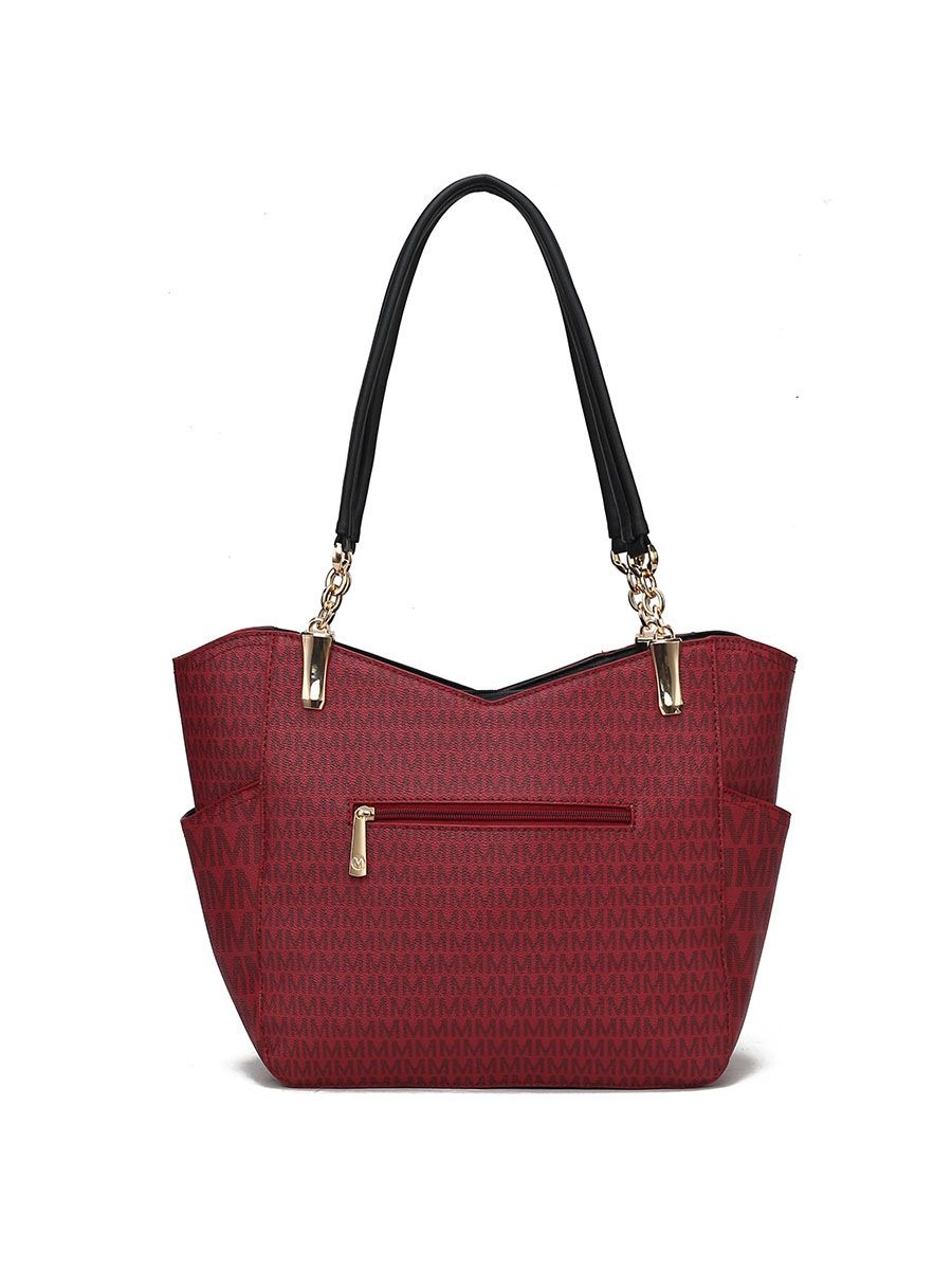 Designer Bag Collection Jules M Logo Printed Vegan Leather Women Tote Bag Elegant Design for Work Large Tote Bag for Women with Zipper