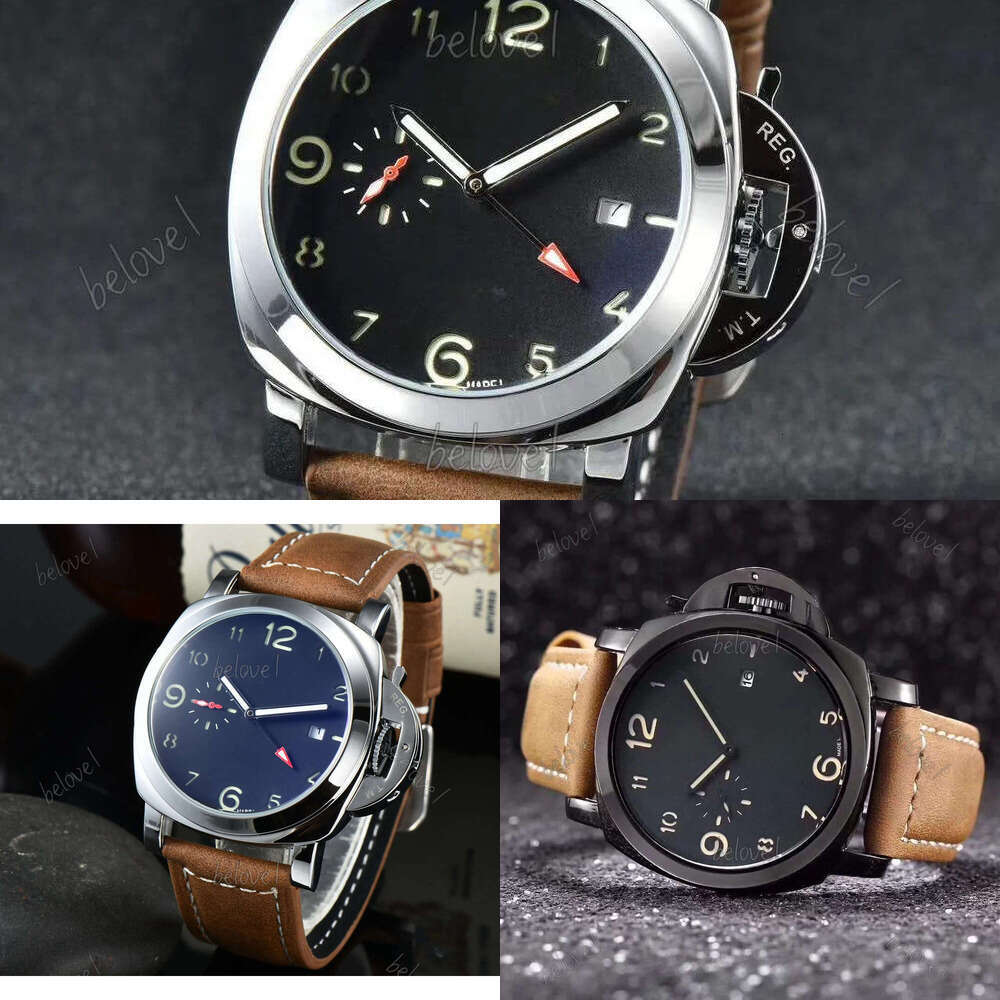 Designer paners watch Stainless steel Wrist Watches for Men 2025 New Men Watch All Dial Work Quartz Watch Top Brand Men Fashion Black leather strap 10a watch a3