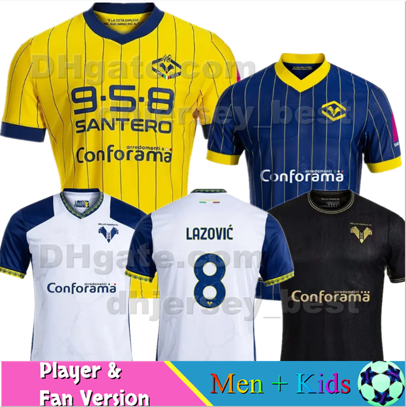 25 26 Hellas Verona Mens Soccer Jerseys MITROVIC LIVRAMENTO FARAONI LAZOVIC DAWIDOWICZ HARROUI SUSLOV TCHATCHOUA Home Away 3rd Football Shirts