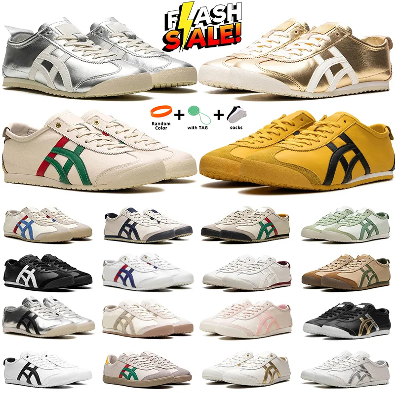 Designer 66s 66 leather mens casual shoes White black birch Green deep blue metallic gold beige red Cream Prussian Grey Designer men women sneakers trainers
