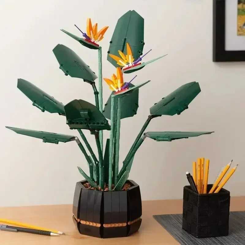 10289 Bird Paradise Bouquet Rose Building Block Bricks Toys For Children DIY Potted Holiday Girlfriend Gift 10313 X250509
