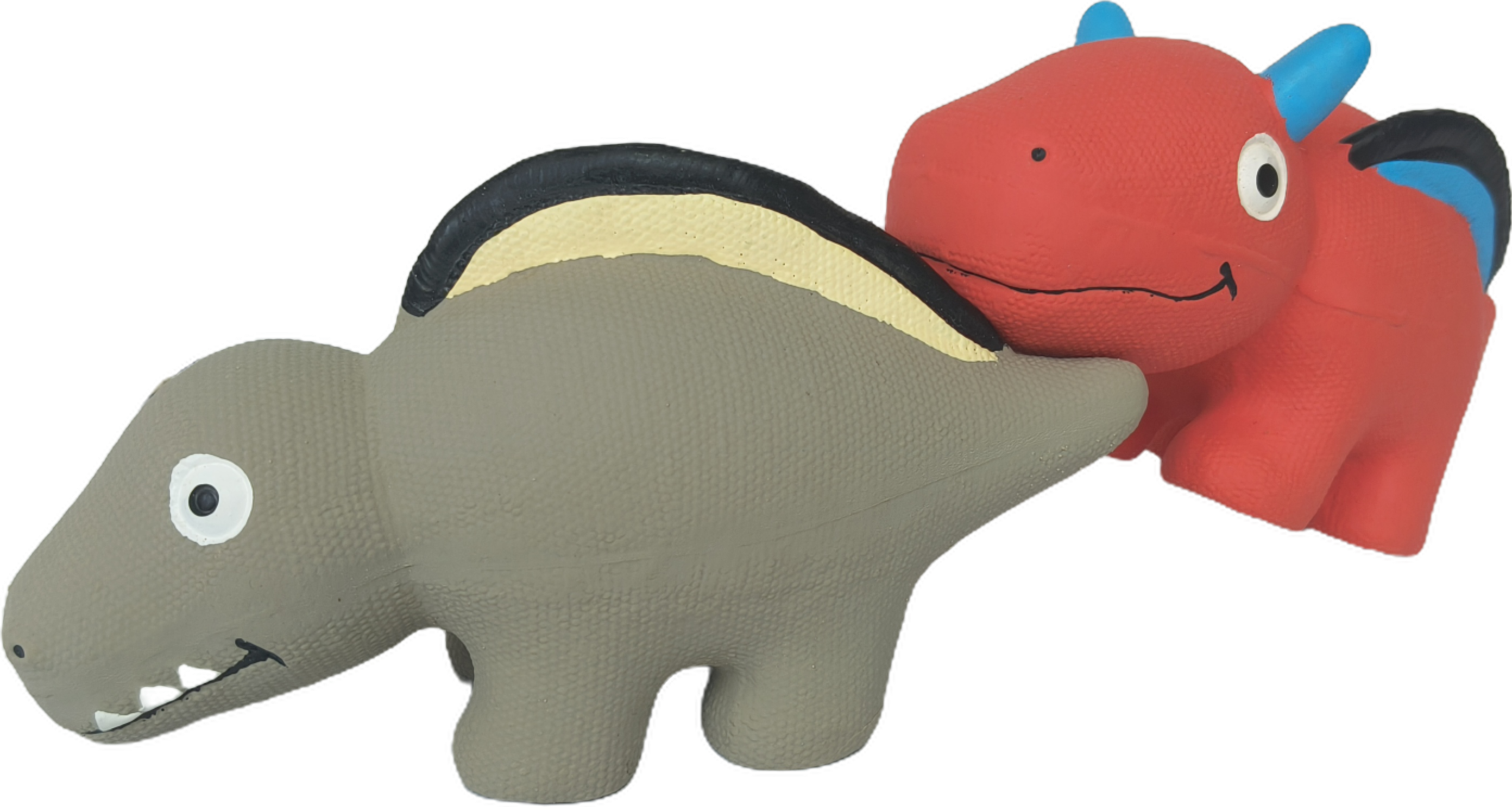 Squeaky Dinosaur Chew Pet Toy for Canines Made of Soft Latex with Ear Protection Puppy Dog Toys 2pcs/Pack