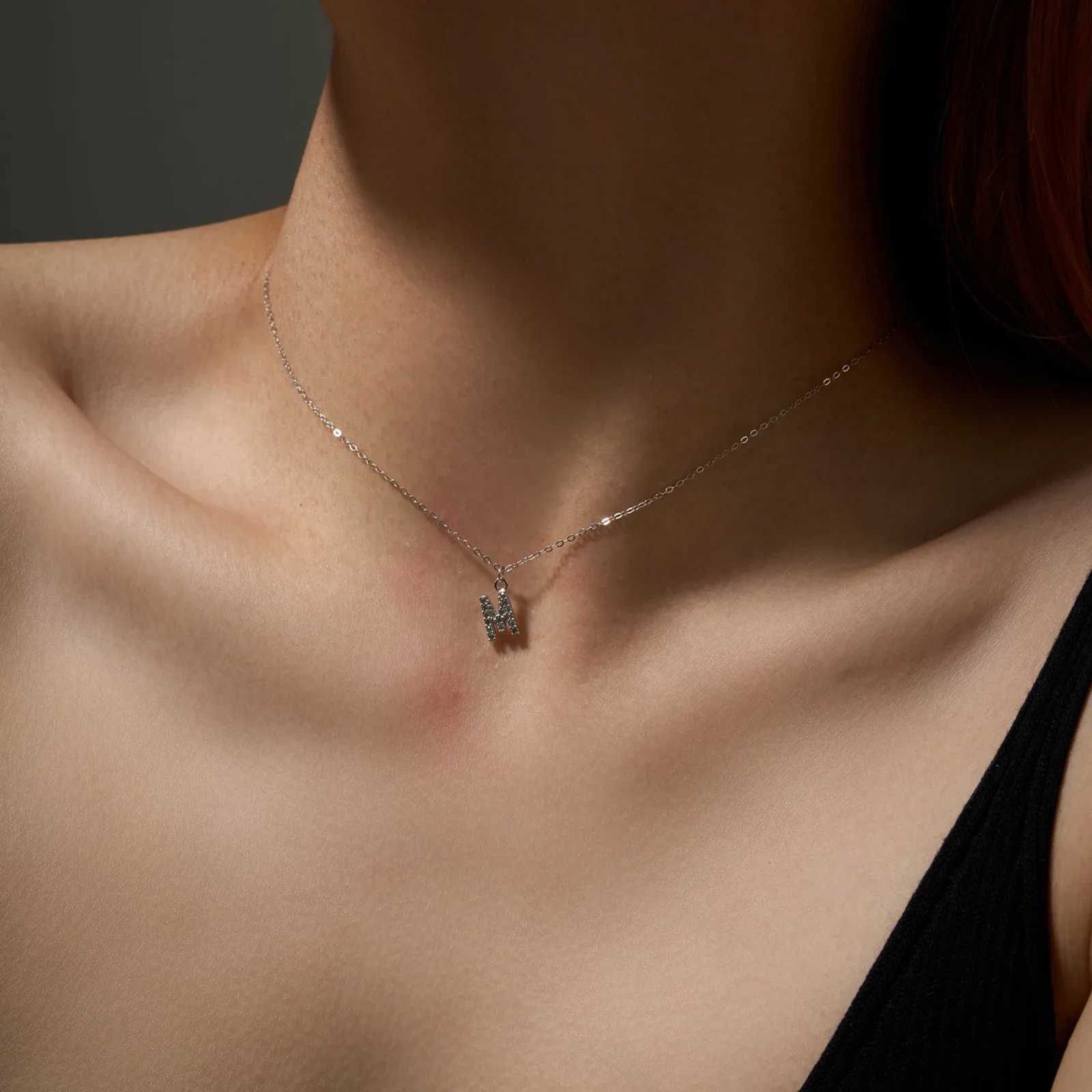 VEWANT Women 925 Sterling Silver Alphabet Initial Monogram Letter Pendant On Necklace 2024 Luxury Fine Fashion Party JewelryXJ250510