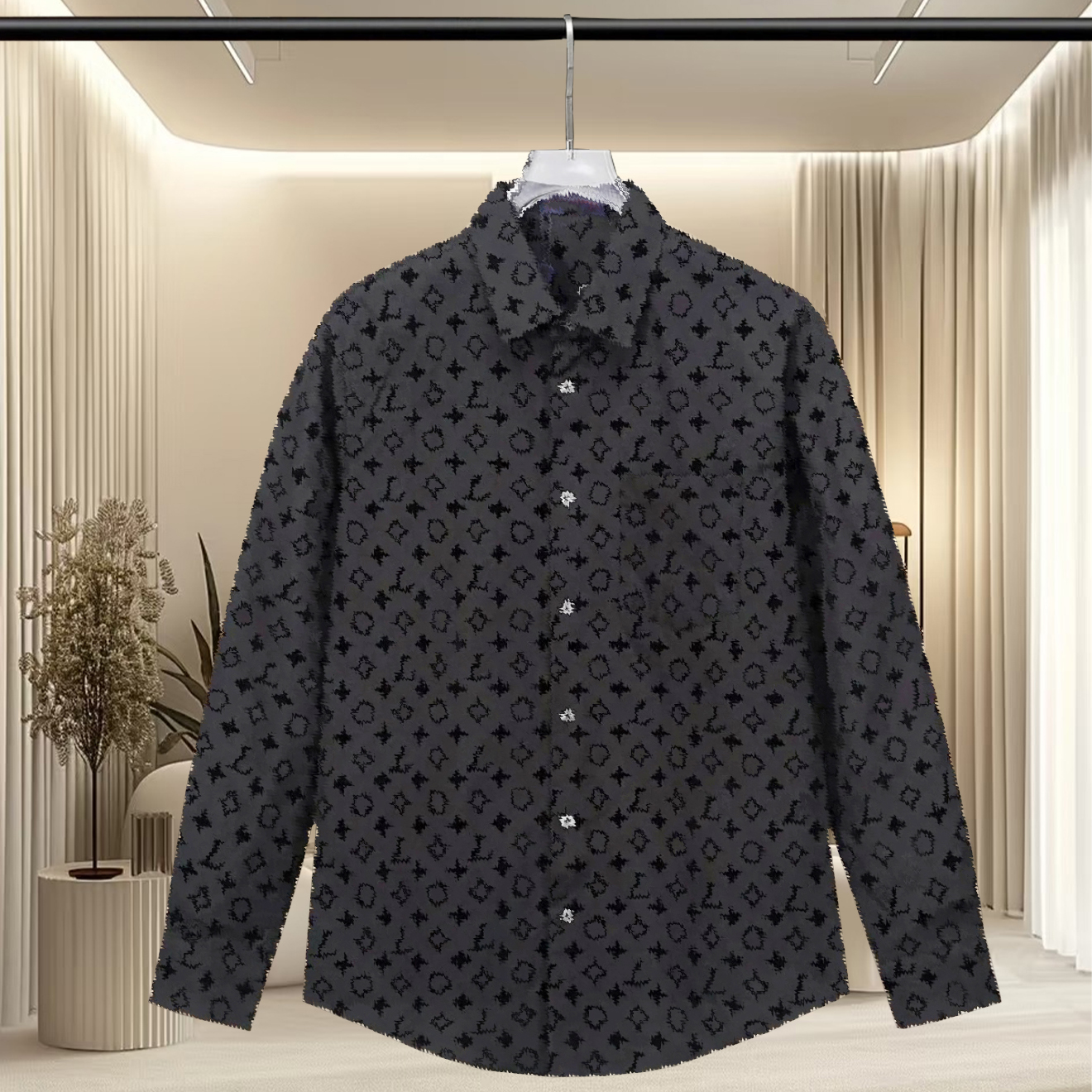 high quality mens designer clothing fashionable classic printed mens shirts mens casual shirts fashionable street party tops shirts