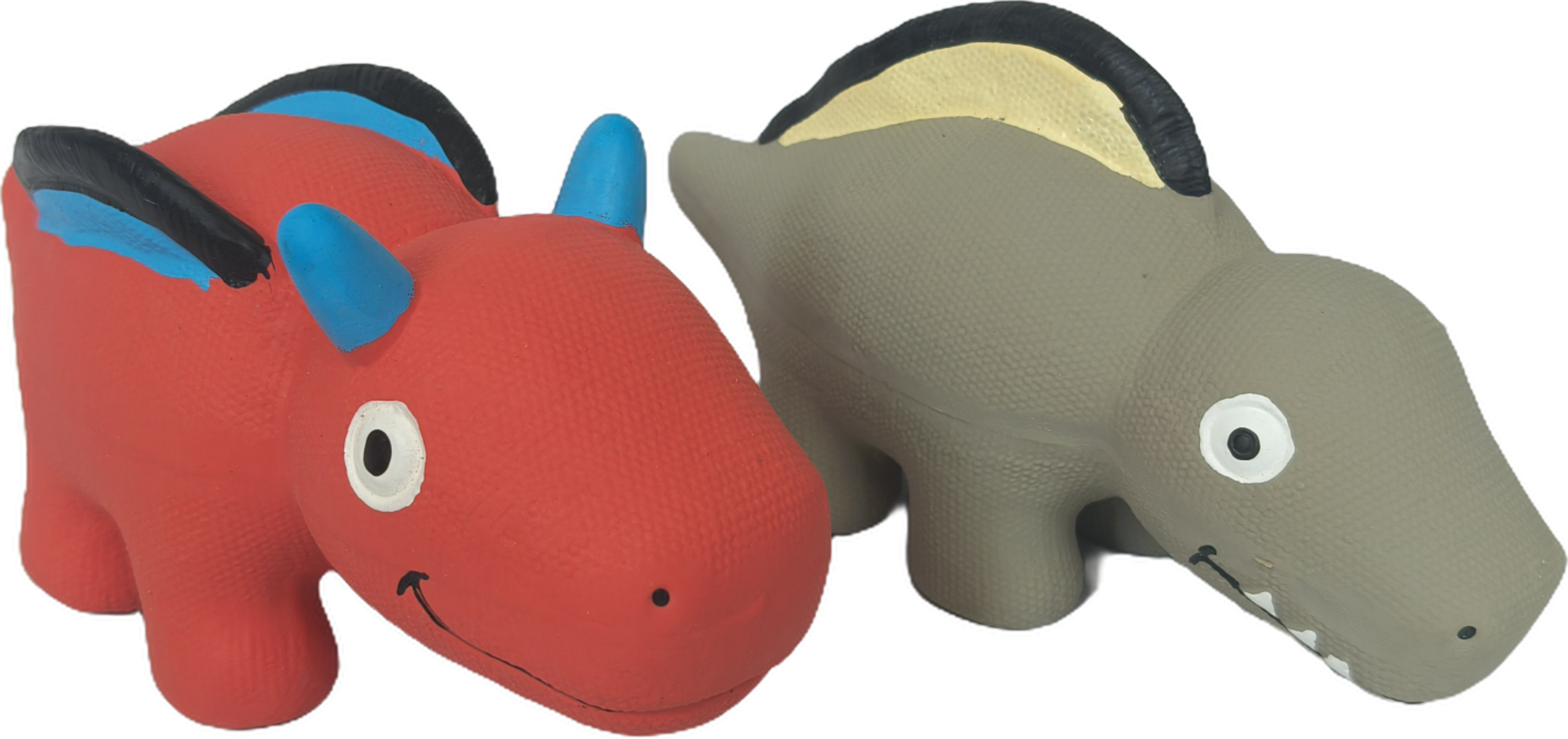 Latex Dinosaur Sound Puppy Toy for Canines Made of Soft Latex with Ear Protection Chew Pet Dog Toys 2pcs/Pack