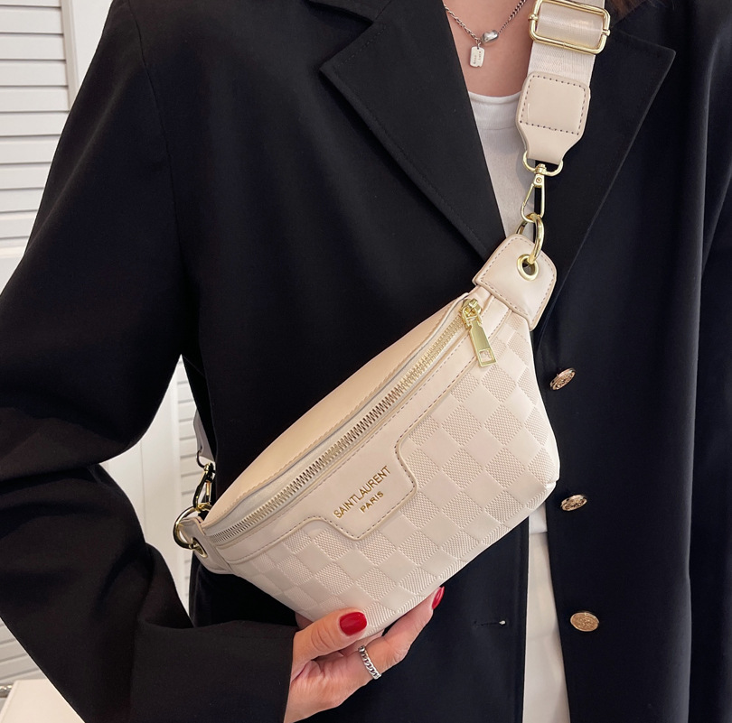 Ins Hong Kong - style small bags for women, popular new styles trendy and fashionable fanny packs internet - celebrity Korean - style wide - strap cro