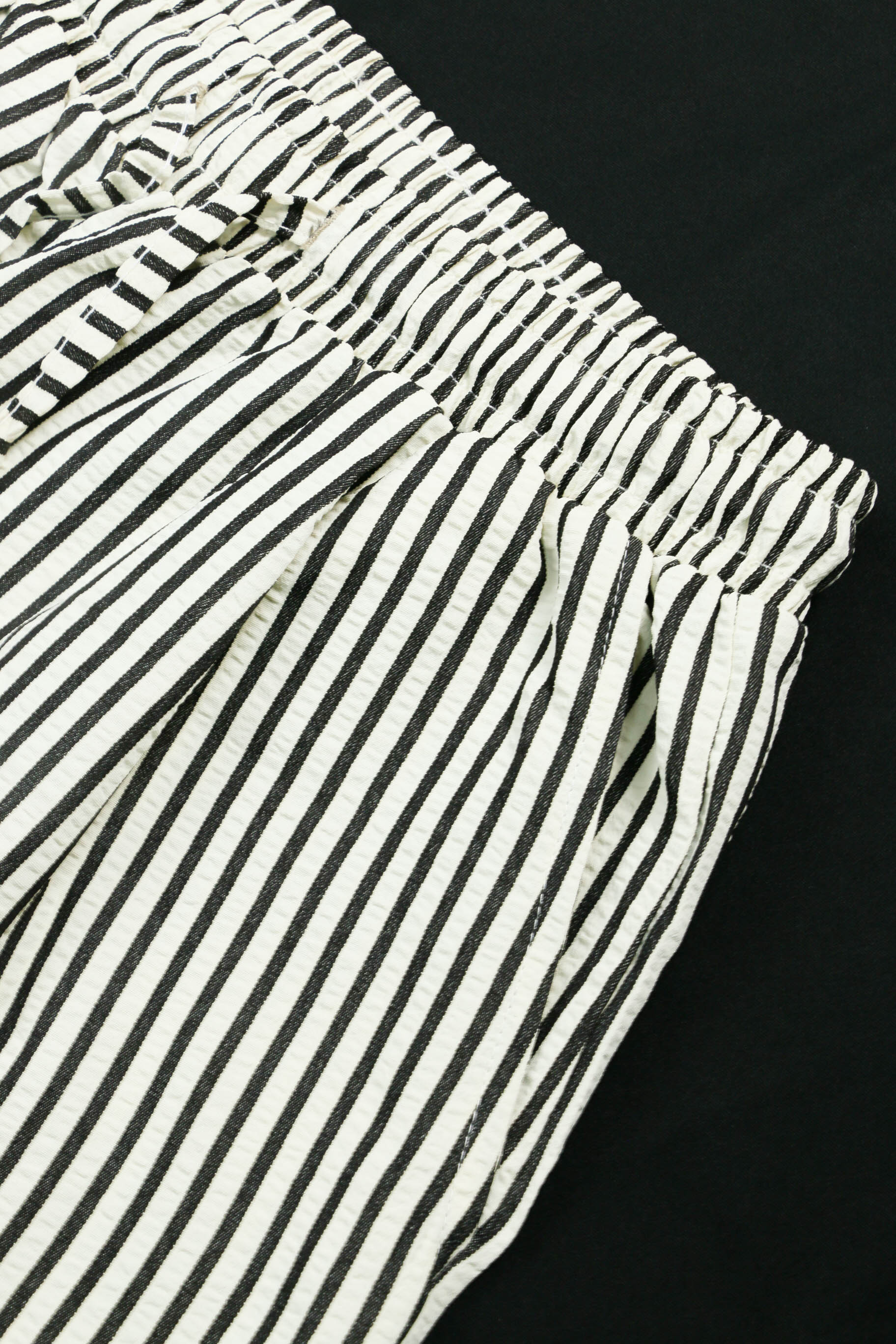 Direct sales from the source factory Women's Striped Print Drawstring Waist Wide Leg Pants, Casual Pocket Trousers for Daily Wear, Ladies Bottoms