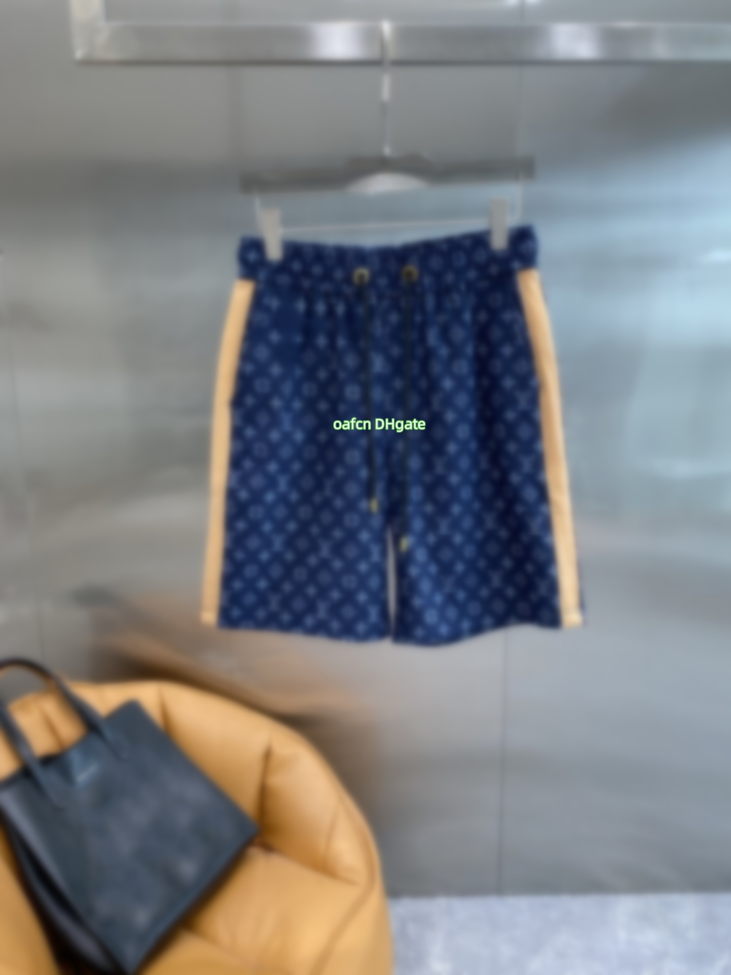 mens shorts designer shorts summer fashion beach pants men high quality street draw rope letter hip hop Shorts Jacquard denim shorts mens walking shorts 7265