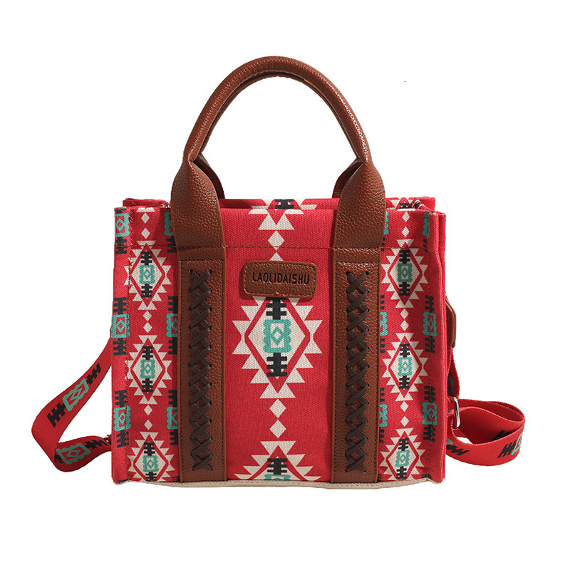 Top Quality Brand High Quality New Style Free Delivery Designer Bag Summer Canvas Printed Western Shoulder Handheld Crossbody Women's Large Capac