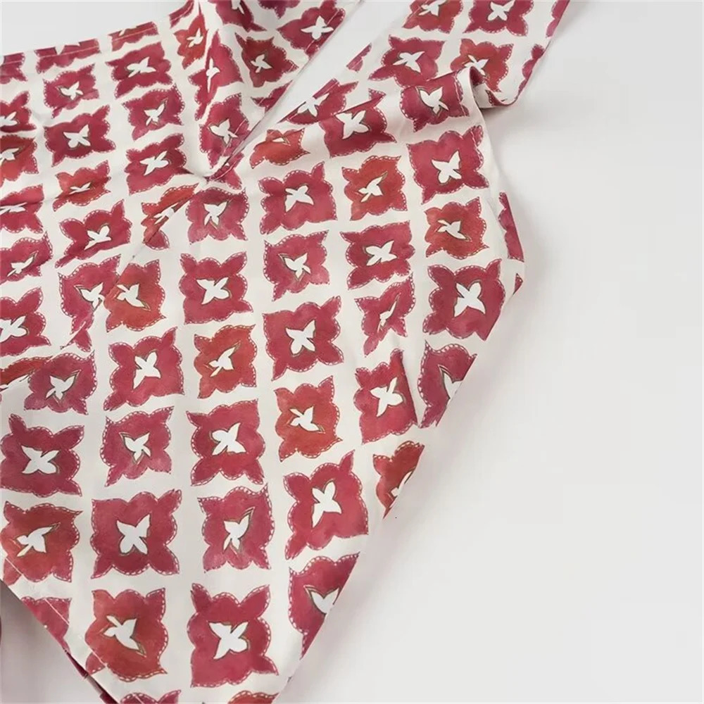 2024 Summer Fashionable Womens Clothing Elegant n European and American Style Hanging Collar Printed Half Skirt Set 250430Z