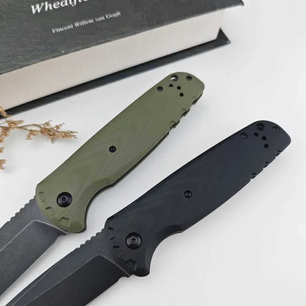2 Styles BM 4300 Folding Knife D2 Steel Blade G10 Handle Camping Tactical Military Tool Outdoor Hiking EDC Pocket Hunting KnivesXJ250510