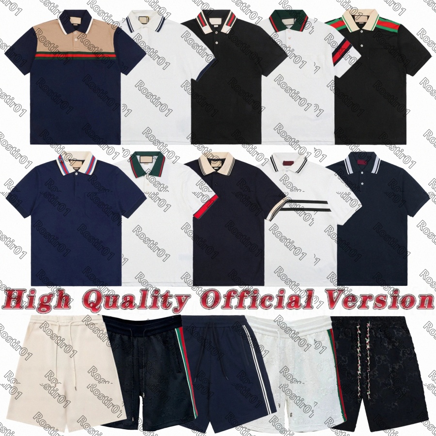 Mens Polo Shirt Top tier high version Designer Man T Shirts Casual Men Golf Summer Polos Shirt Embroidery Street Trend Top Tee Asian size