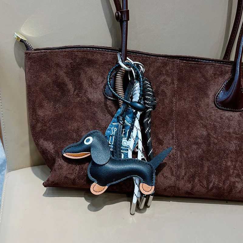 Sausage Dog Women Bag Decoration Pendant Keychain Bag Charm Decor Handbag Schoolbag Hanging Ornament Keyring Accessories M251215