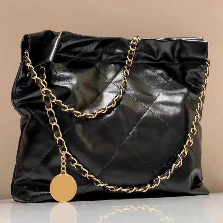 Evening Genuine Chain Shoulder Bags Designer Fashion Women Leather Shopping Tote Purses And Handbags Casual Large Capacity Bucket Bag