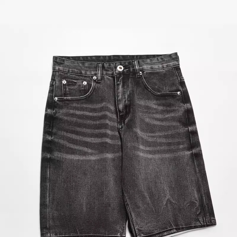 Trendy High Street Washed Outdated Wide Leg Jeans for Men, Personalized Loose, Perforated, Wear Out, Micro flared Pants