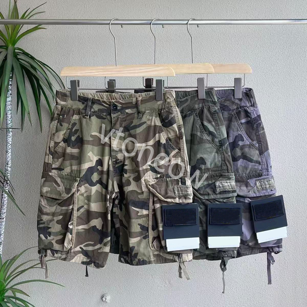 Men's Short Cargo Pants Spring And Summer Men's Stretch Multi-Pocket Reflective Straight Sports Fitness Camouflage cargo shorts Casual Trousers men's Joggers S-3XL