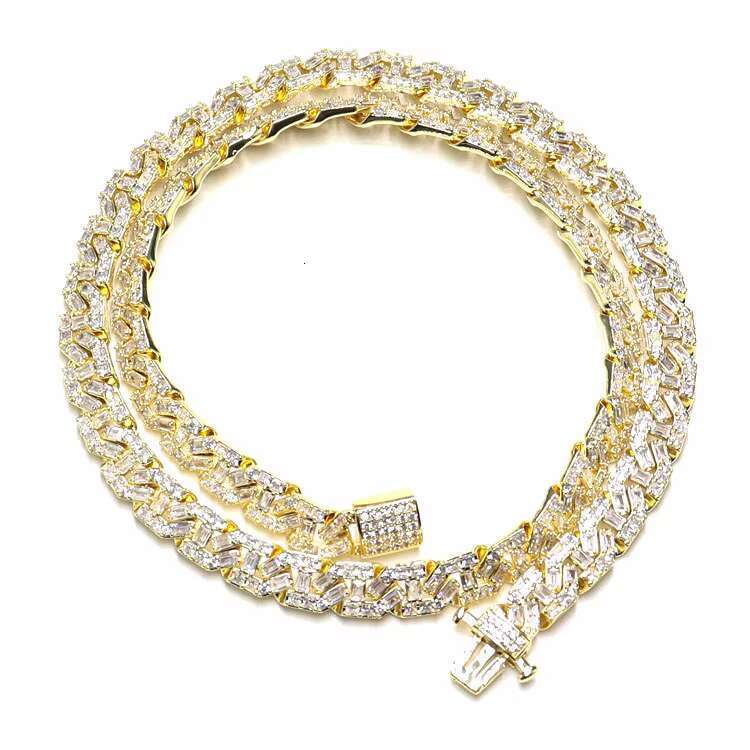 Luxury Hip Hop Bling Men Women Jewelry 15mm Brass Zircon Diamond Iced Out Cuban Link Chain Necklace Bulk Order
