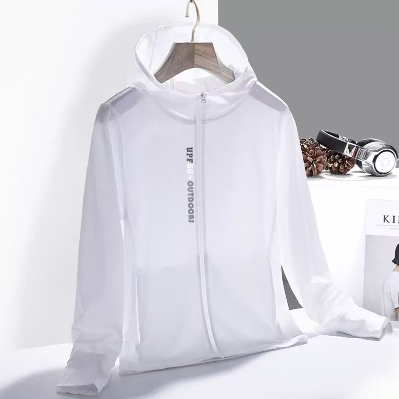 UUFN2031 Ice Silk Sun Protection Jacket Summer Thin Style UV protection breathable hooded jacket for men and women's skin