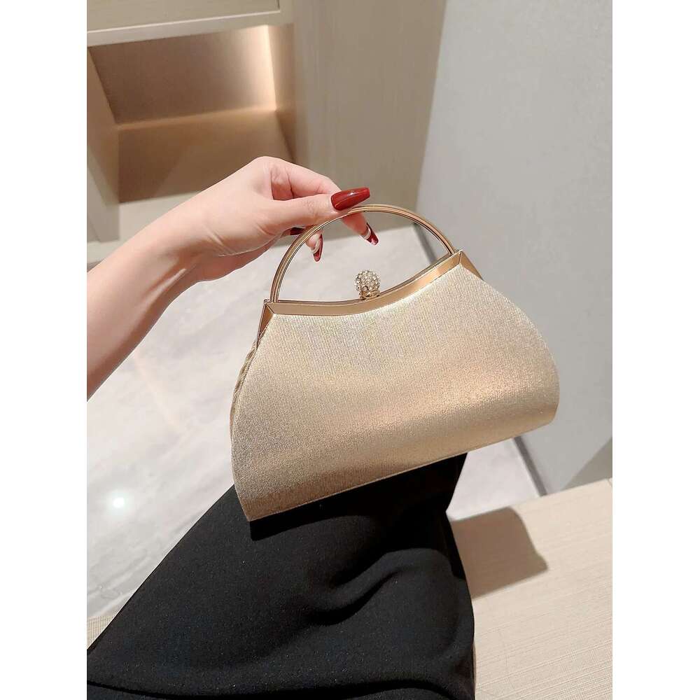Dinner Bag Women S Classic Pleated Design Shiny Handheld With Rhinestone Decoration Evening Dress Party Prom Bag Dr KQ