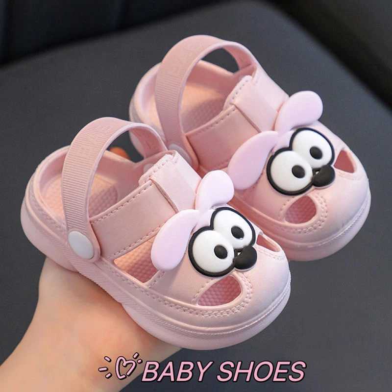 Childrens slippers summer boys and girls cute anti slip toe hole shoes baby cool slippers Z250510-1