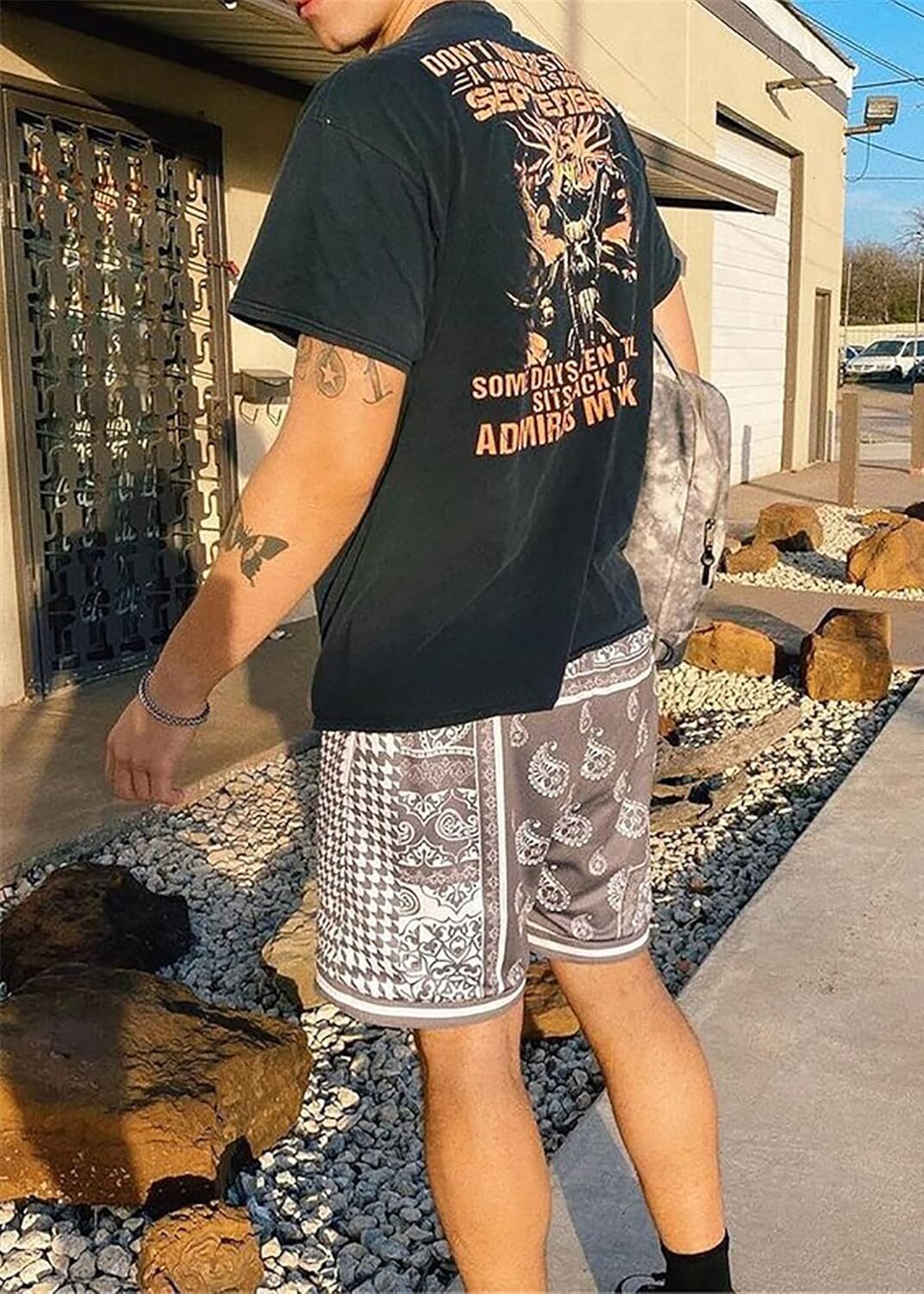 Mens Mesh Paisley Shorts, Casual Retro Graphic Shorts, Athletic Running Gym Shorts for Men Fashion patterns