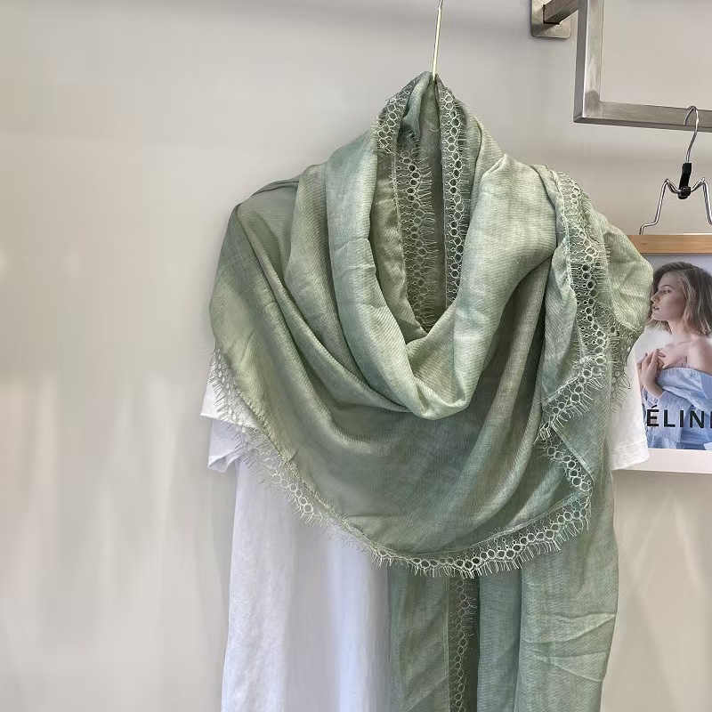 T670 Japanese cotton and linen scarf for travel sun protection with women's spring and autumn thin winter all-match solid color scarf